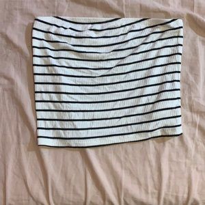 Black and white tube top